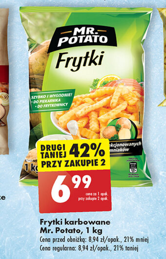 Biedronka Frytki karbowane Mr. Potato, 1 kg oferta