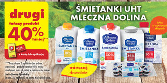Biedronka ŚMIETANKI UHT MLECZNA DOLINA oferta