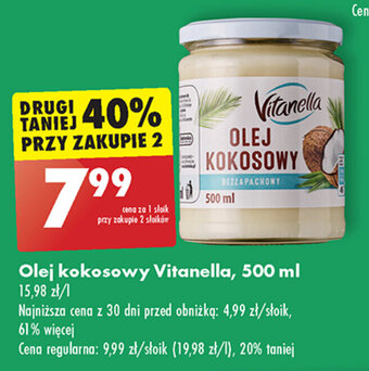 Biedronka Olej kokosowy Vitanella, 500 ml oferta