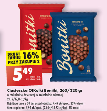 Biedronka Ciasteczka O!Kulki Bonitki, 260/320 g oferta
