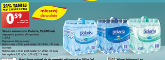 Biedronka Woda mineralna Polaris, 9x500 ml oferta
