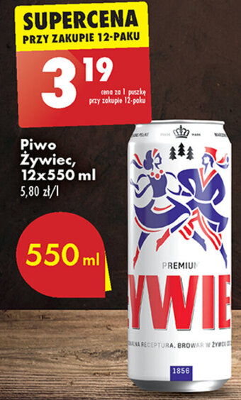 Biedronka Piwo Żywiec, 550 ml oferta