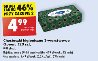 Biedronka Chusteczki higieniczne 3-warstwowe Queen, 120 szt. oferta