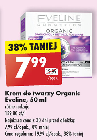Biedronka Krem do twarzy Organic Eveline, 50 ml oferta