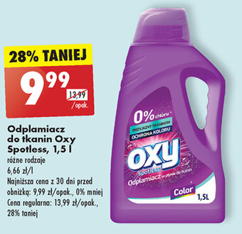 Biedronka Odplamiacz do tkanin Oxy Spotless, 1,5 I oferta