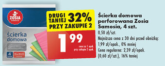 Biedronka Ścierka domowa perforowana Zosia Samosia, 4 szt. oferta