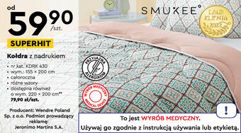 Biedronka Kołdra z nadrukiem wym.: 155 x 200 cm SMUKEE oferta