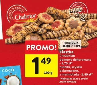 Intermarche Ciastka CHABRIOR 100g oferta