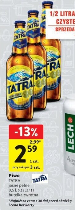 Intermarche Piwo TATRA 0,5l oferta