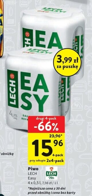Intermarche Piwo LECH 4x0,5l oferta