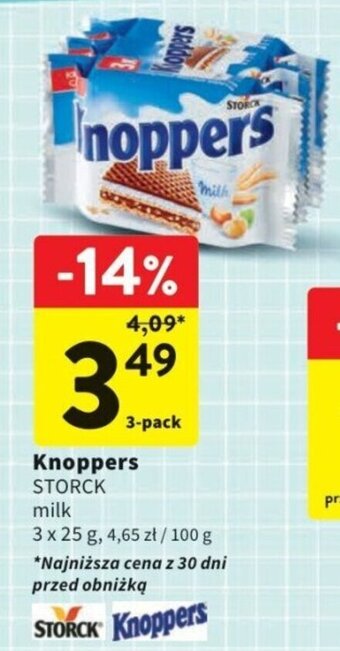 Intermarche Knoppers STORCK 3x25g oferta
