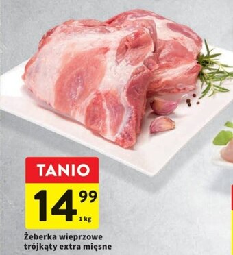 Intermarche Żeberka wieprzowe trójkąty extra mięsne 1kg oferta