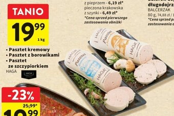 Intermarche Pasztet kremowy/Pasztet z borowikami/Pasztet ze szczypiorkiem HAGA 1kg oferta