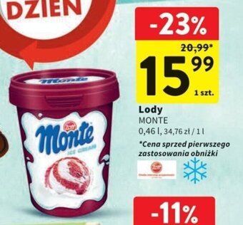 Intermarche Lody MONTE 0,46 l oferta