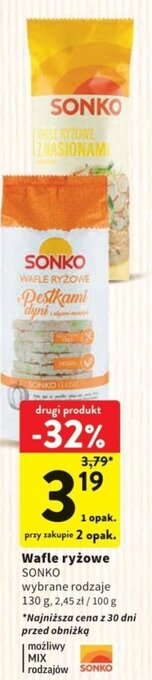 Intermarche Wafle ryżowe SONKO 130 g oferta