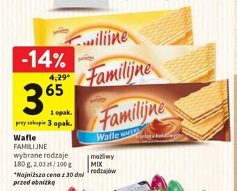 Intermarche Wafle FAMILIJNE 180 g oferta