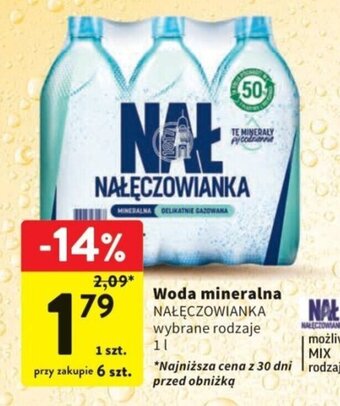 Intermarche Woda mineralna NAŁĘCZOWIANKA 1l oferta