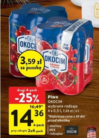 Intermarche Piwo OKOCIM 4x0,5l oferta
