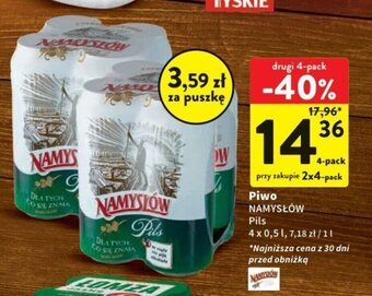 Intermarche Piwo NAMYSŁÓW 4x0,5l oferta
