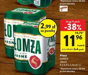 Intermarche Piwo ŁOMŻA 4x0,5l oferta