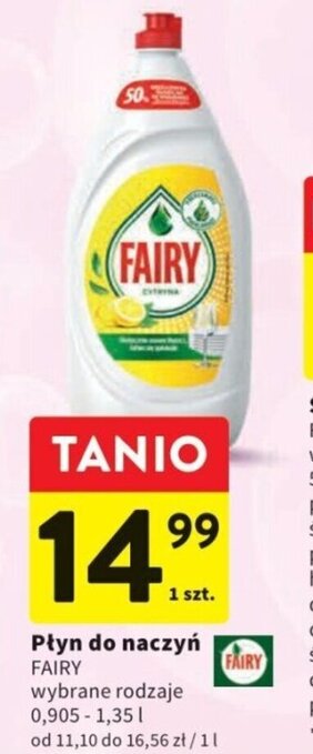 Intermarche Płyn do naczyń FAIRY 0,905 - 1,35l oferta