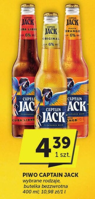 Groszek PIWO CAPTAIN JACK 400 ml oferta