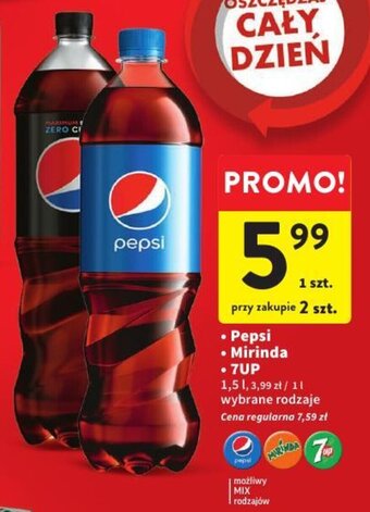 Intermarche • Pepsi • Mirinda • 7UP 1,5 l oferta