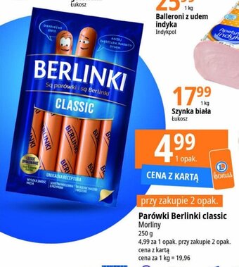 E.Leclerc Parówki Berlinki classic Morliny 250g oferta