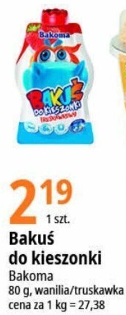 E.Leclerc Bakuś do kieszonki Bakoma 80g oferta