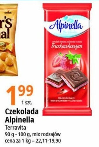 E.Leclerc Czekolada Alpinella Terravita 90-100g oferta