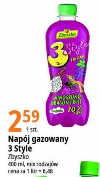 E.Leclerc Napój gazowany 3 Style Zbyszko 400ml oferta