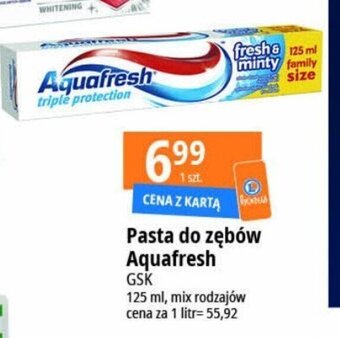 E.Leclerc Pasta do zębów Aquafresh GSK 125ml oferta