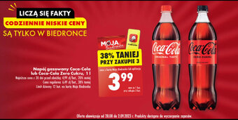 Biedronka Napój gazowany Coca-Cola lub Coca-Cola Zero Cukru, 1l oferta