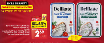 Biedronka Serek śmietankowy Delikate: klasyczny, ze szczypiorkiem, 200 g oferta
