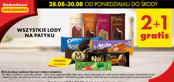 Biedronka WSZYSTKIE LODY NA PATYKU oferta