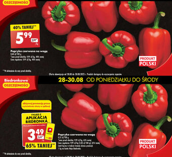 Biedronka Papryka czerwona 1kg oferta