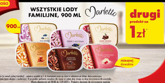 Biedronka WSZYSTKIE LODY FAMILIJNE, Marletto 900 ML oferta