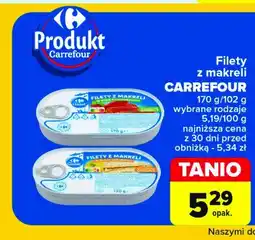 Carrefour Filety z makreli w oleju oferta