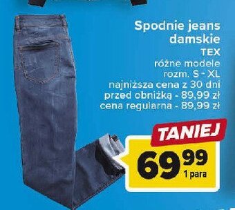 Carrefour Spodnie jeans damskie rozm. s-xl oferta