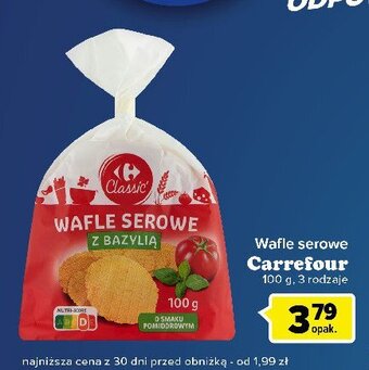 Carrefour Express Wafle serowe z bazylią oferta