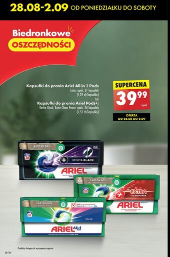 Biedronka Kapsułki do prania oferta