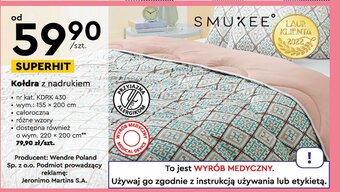 Biedronka Kołdra z nadrukiem 200 x 220 cm oferta