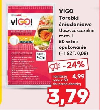 Kaufland VIGO Torebki śniadaniowe 50 sztuk oferta