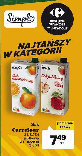 Carrefour Market Sok jabłkowy oferta