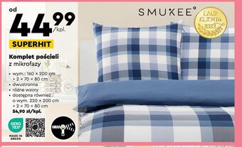 Biedronka Komplet pościeli dwustronnej z mikrofibry 220 x 200 cm + 2 x 70 x 80 cm oferta