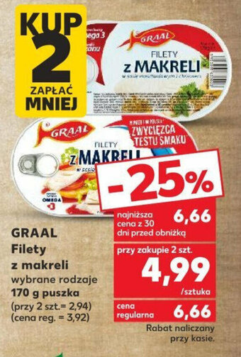 Kaufland GRAAL Filety z makreli 170 g oferta