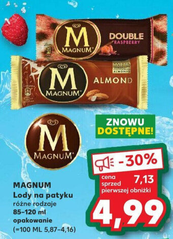 Kaufland MAGNUM Lody na patyku 85-120 ml oferta