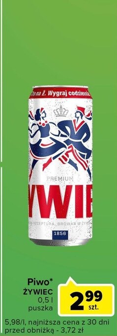 Carrefour Express Żywiec piwo jasne 500 ml oferta