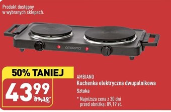 ALDI Kuchenka elektryczna ambiano oferta