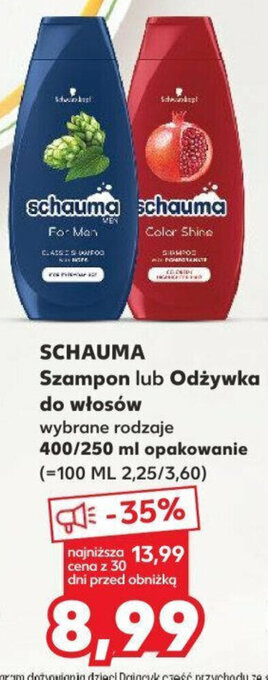 Kaufland SCHAUMA Szampon lub Odżywka do włosów 400/250 ml oferta